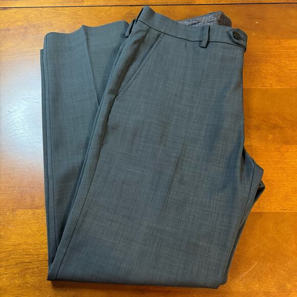 Michael Kors Men's Classic Fit Charcoal Gray Flat Front Dress Pants Size 34 x 30 - Picture 8 of 9